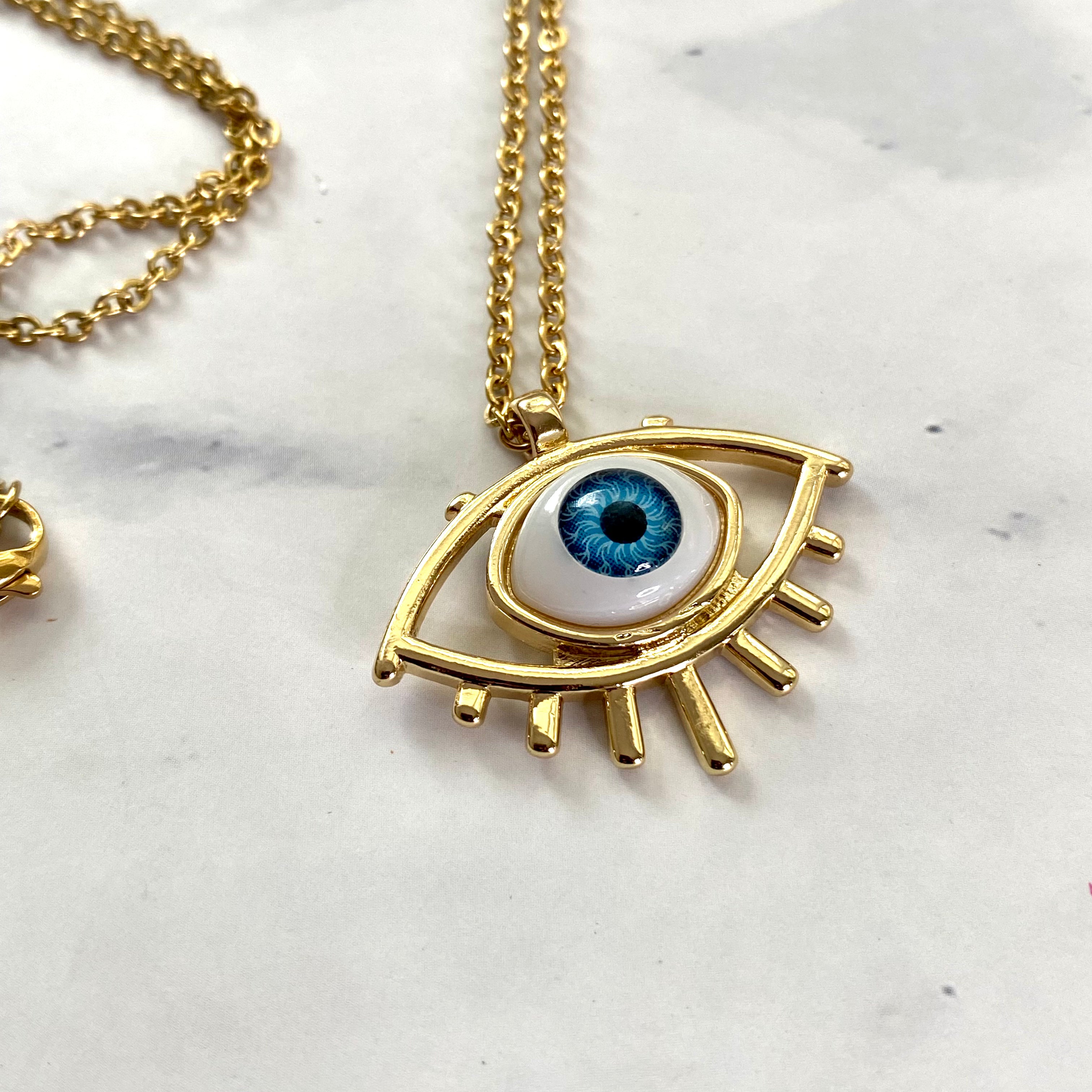 Evil Eye Lash Necklace